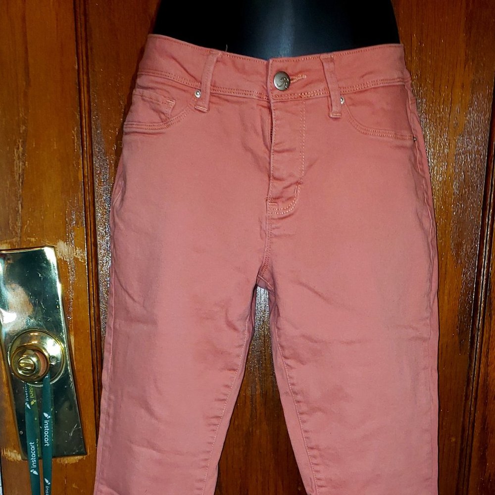 Royalty For Me Coral Orange/Pink Jeans Size 8 stretch never worn